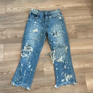 Carmar bullet hole and ankle cut jeans